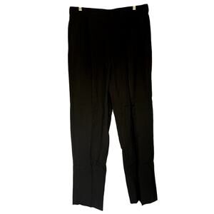 Lands' End black pleated dress pants men's size 36 long wool vintage trousers